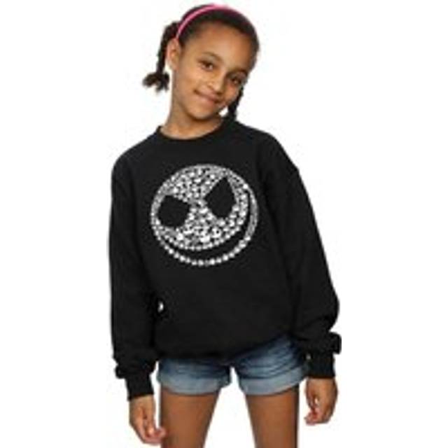 Nightmare Before Christmas Jack Skull Collage Sweatshirt - Black - 9 Years