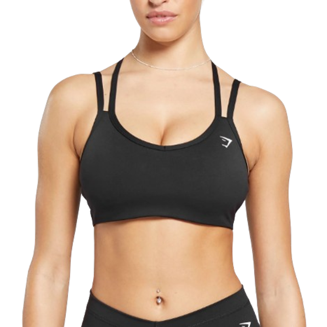 Strap Feature Sports Bra - Black