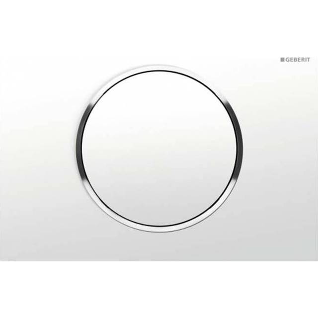Sigma10 Single Flush Plate - White/Gloss Chrome - Geberit