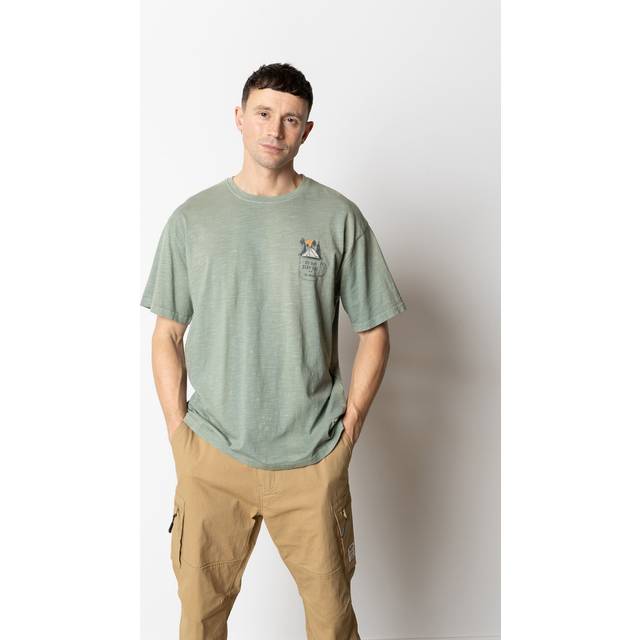Fat Moose Wave Tee Grön