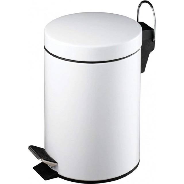 Premier Housewares 3 L Pedal Bin, 26 x 17 x 23 cm - White