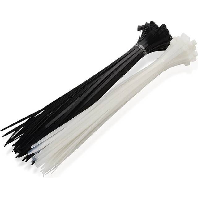(Black, 12.0mmx650mm) Heavy Duty Nylon Cable Ties 7.2mm, 7.6mm, 9.0mm and 12.0mm in Width Zip Straps, Pack of 10