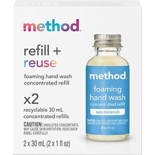 Method Foaming Hand Wash Concentrated Refills Sea Minerals 1 fl oz Each / Pack of 2