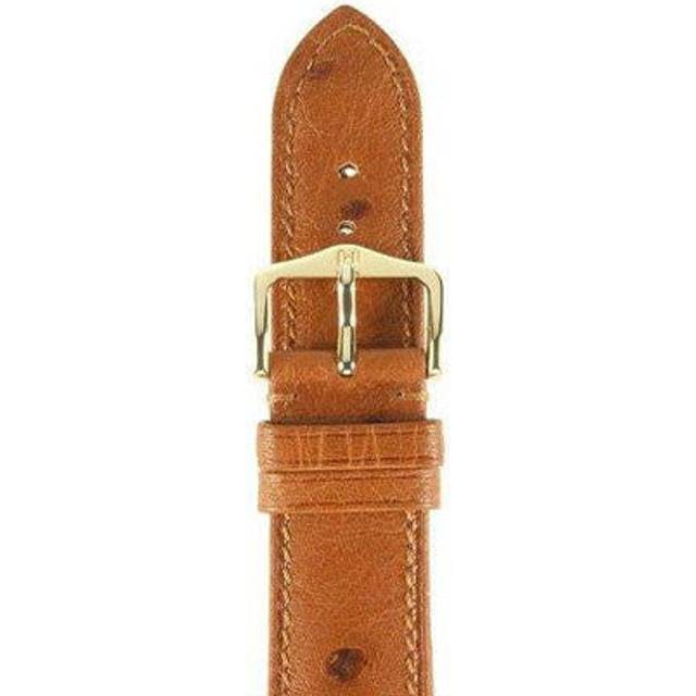 Hirsch Strap Massai Ostrich Gold Brown 17mm - Brown