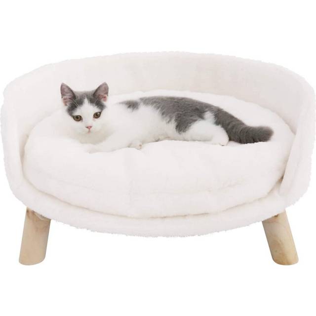 (M(60cm)) Elevated Cat Beds, Cat Stool Bed Durable Round Cat Chair Cushion Sofa