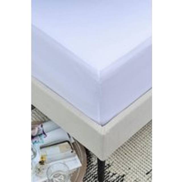 Luxury 200 Thread Count 100% Cotton - Duvet Cover Sets & Fitted Sheets - Soft & Breathable Bedding - White - Super King Fitted