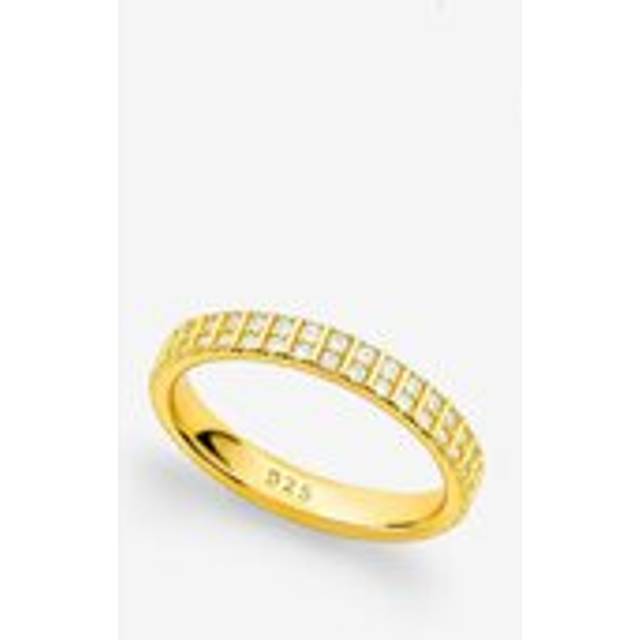Womens 18k Gold Double Row Stacking Ring - Metallics - O
