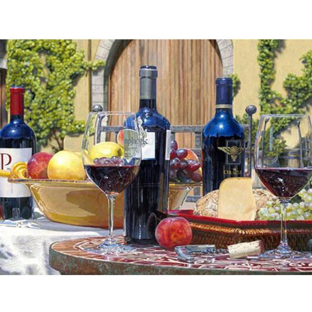 Cross Stitch Kit DIY Diamond Embroidery Good wine Diamond Painting Mosaic Home Decor 20X30CM