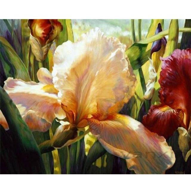 Diamond Mosaic Flowers Wall Decor 5d Diamond Painting Fruit Cross Stitch Handmade Picture 20X30CM