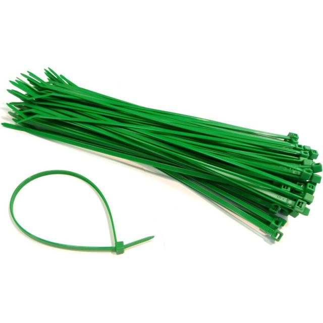 (25 Pack, 300x4.8mm) Nylon Cable Ties Cable Wrap Zip Ties Green Choose Size & Quantity