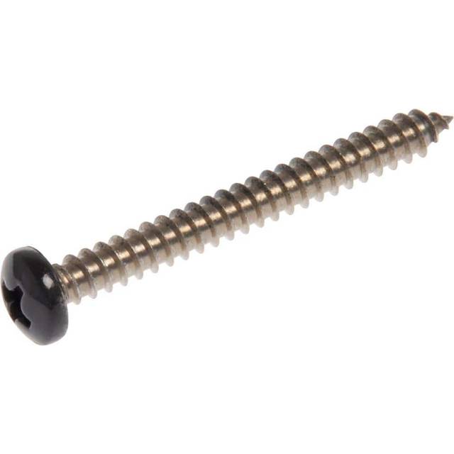 Hillman 44377 8 x 3-Inch Black Pan Head Phillips Sheet Metal Screw  Stainless Steel  10-Pack