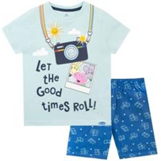 George Pig Let The Good Times Roll Short Pyjamas - Blue - 4-5 Years