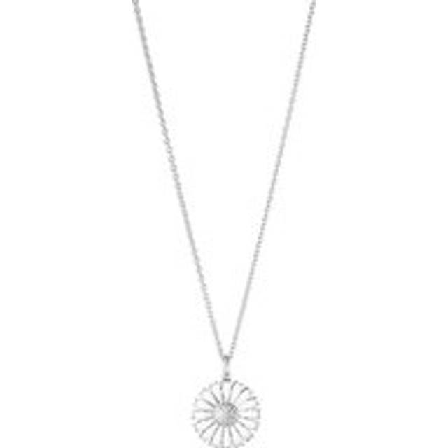 Georg Jensen Daisy Sterling Silver White Enamel Necklace