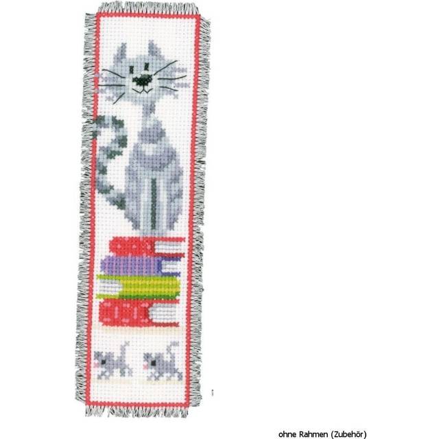 Vervaco Bookmark Cats 2 Counted Cross Stitch Kit, Multi-Colour