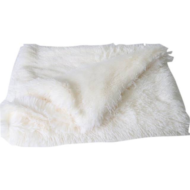 (78x54CM, White) Soft Pet Dog Blanket Cat Bed Fluffy