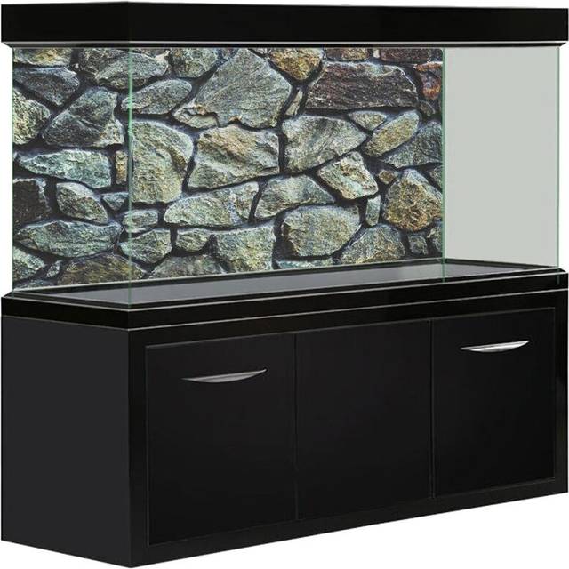 (122*46cm) HD Rock Stone PVC Aquarium Background Poster Fish Tank Landscape Decorations