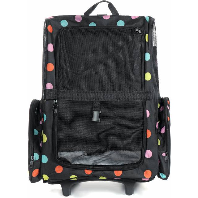 (Color four, L) 2 In 1 Pet Carrier Backpack Dog Cat Puppy Cart Breathable Outdoor Travel Bag