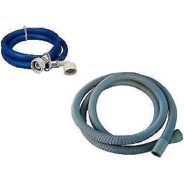 UNIVERSAL Washing Machine Fill Water Pipe & Outlet Drain Hose Kit 2.5m