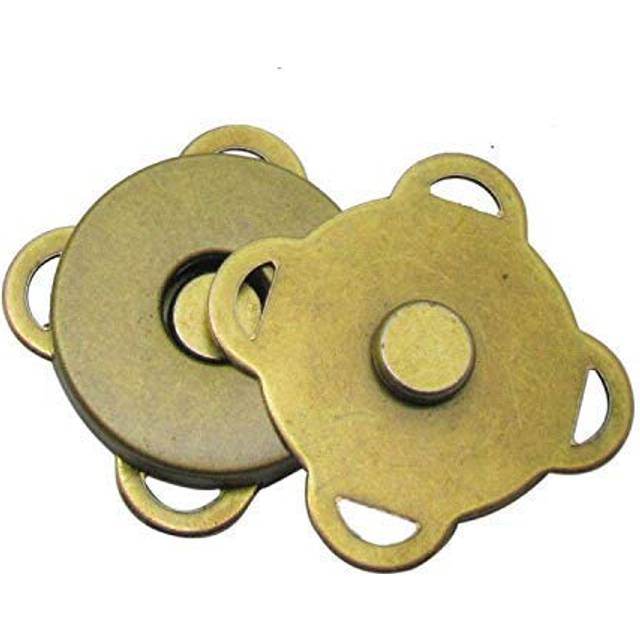 WAFJMAF 10 Sets Bronze Sew in Magnetic Bag clasps Button Snaps Tone Purse for closure Handbag clothes Sewing craft No Tools Required Plum Blossom 19m