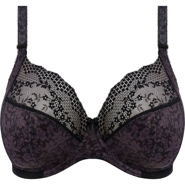 Elomi Lucie Underwire Stretch Plunge Bra - Black - D 95 * Kampanj *
