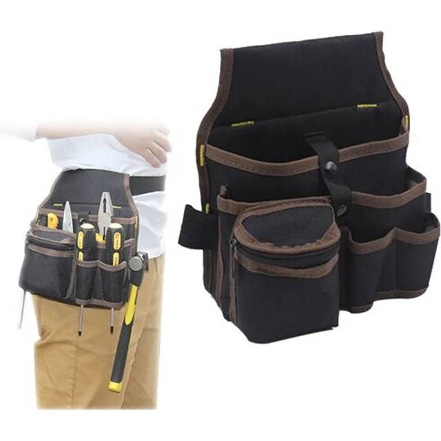 Electrician Waist Pocket Belt Tool Pouch Bag Canvas Hardware Toolkit
