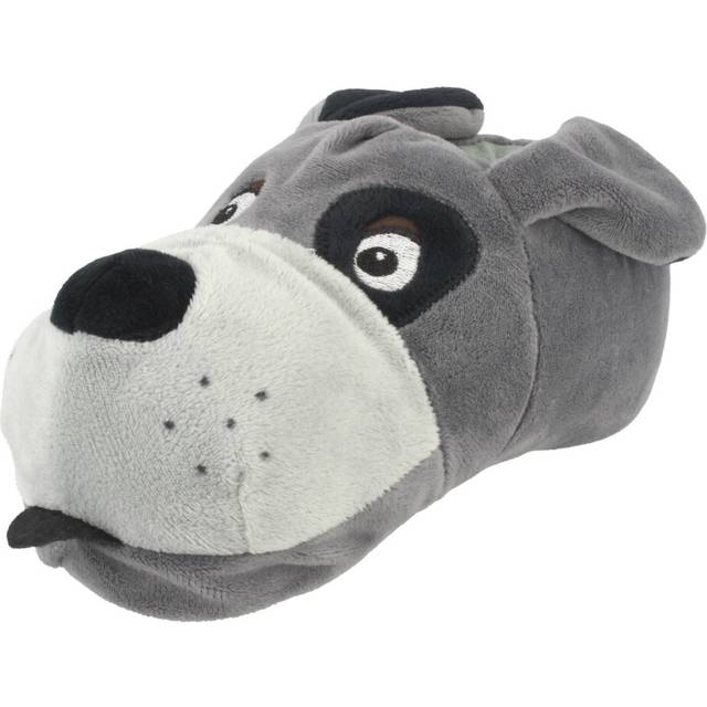 Unisex junior spot on flat novelty dog slippers