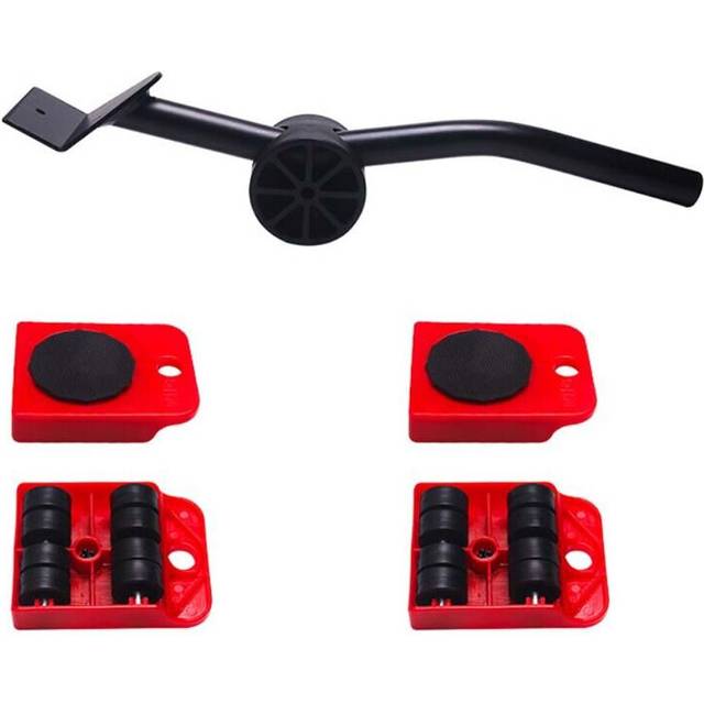 Wheel Dolly Car Jack Furniture Transport Lifter Heavy Object Moving 150kg 4 Wheel Roller Bar Device Furniture Transfer Tool Lift