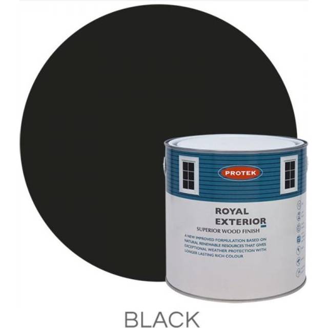 Protek Royal Exterior Wood Finish Protek 5 Litre Royal Exterior Wood Finish - Black, Black