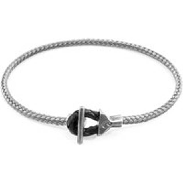 Cullen Silver and Rope Bracelet - Grey - 23cm