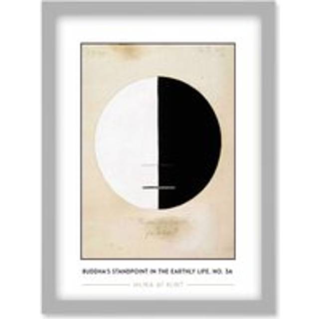Hilma Af Klint Buddha's Standpoint In The Earthly Life, No. 3a Abstract Painting Artwork Framed Wall Art Print A4 - Grey - One Size