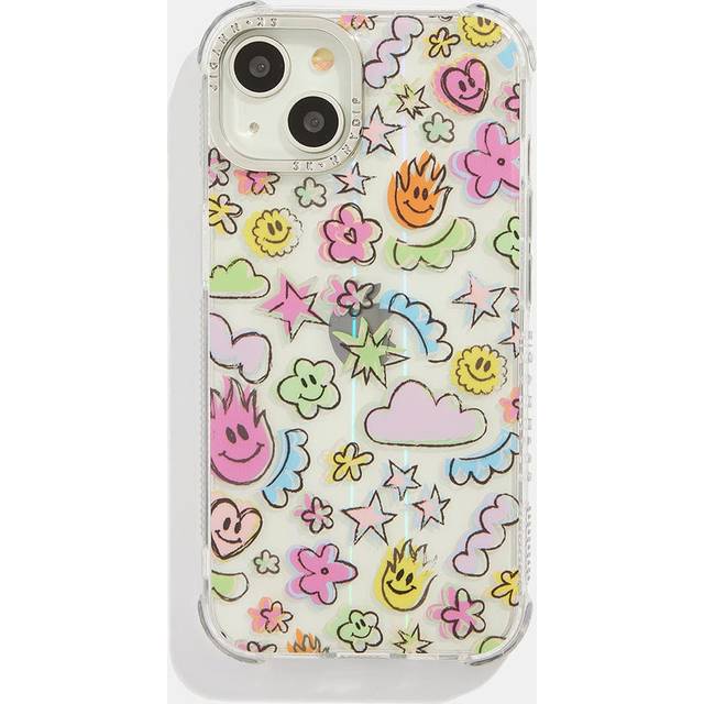 Rainbow Doodle Shock i Phone Case, i Phone 13 Pro Case