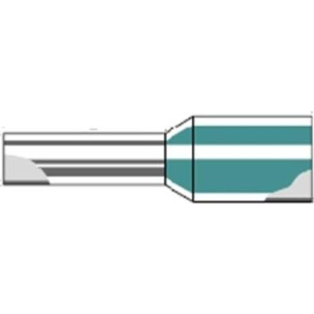 Weidmüller 0566000000 Ändhylsa 16 mm² Delisolerad Grön 100 st