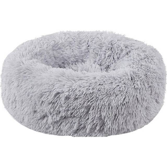 (Light Gray, S) 40-100cm Pet Supplies Kennel Round Plush Pet Nest Padded Soft Warm For Cat Bed Mat Pad