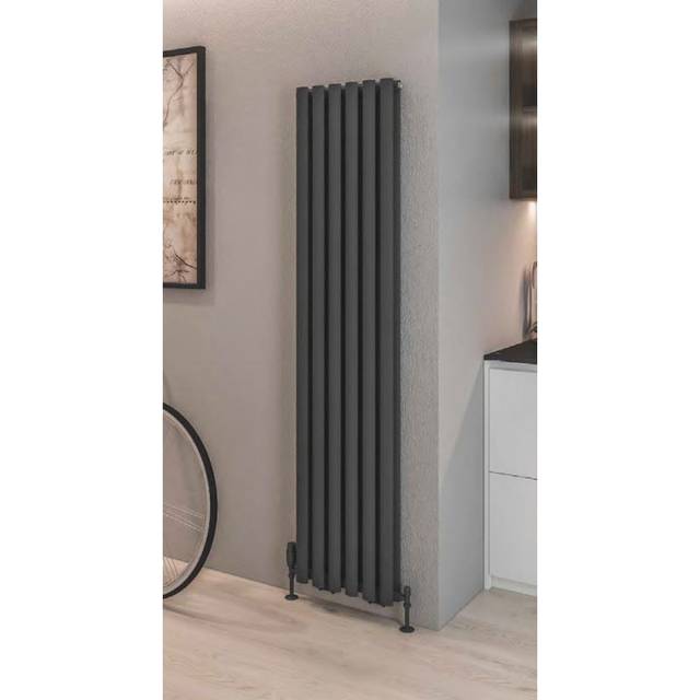 Eastbrook Tunstall Double Towel Radiators - Matt Anthracite - Various Sizes - 560mm x 1000mm