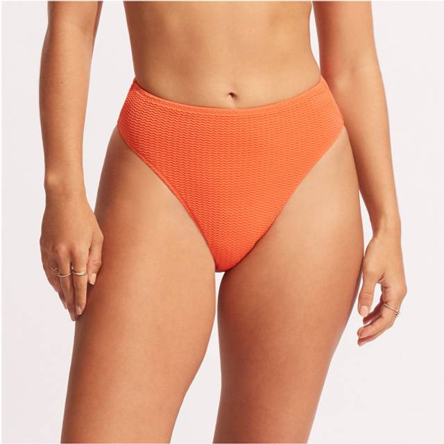 Seafolly - Women's Sea Dive High Rise Pant - Bikini bottom size 6, orange