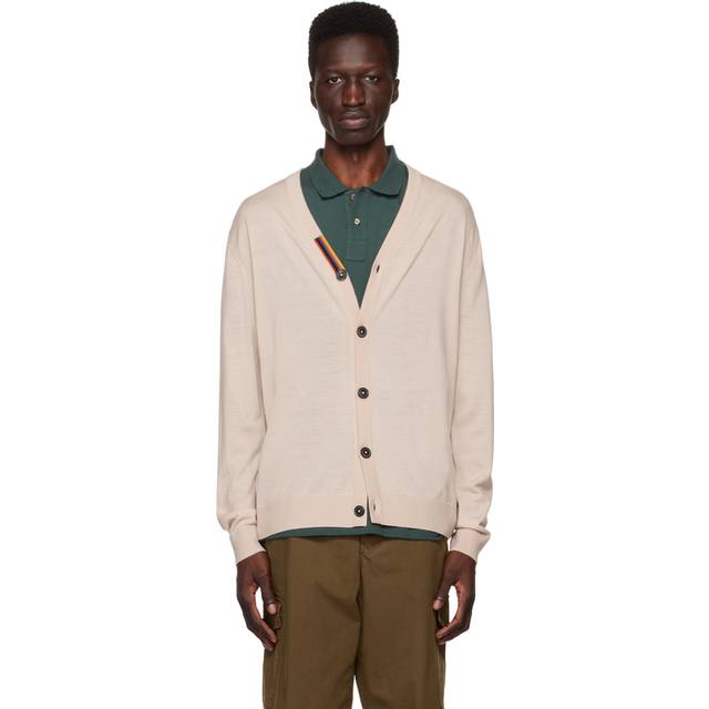 Paul Smith Brown Artist Stripe Cardigan - BROWN - XXL