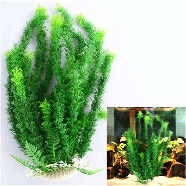 1Pc 24-52Ccm Large Aquarium Plants Plastic Grass Fish Tank Decor Artificial Fake Water Plant Ornaments Aquarium Accessories