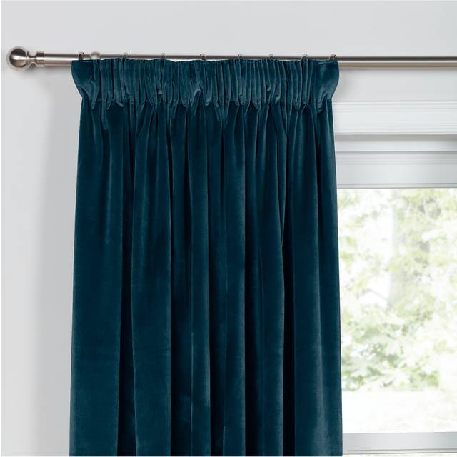 John Lewis Velvet Pair Lined Pencil Pleat Curtains