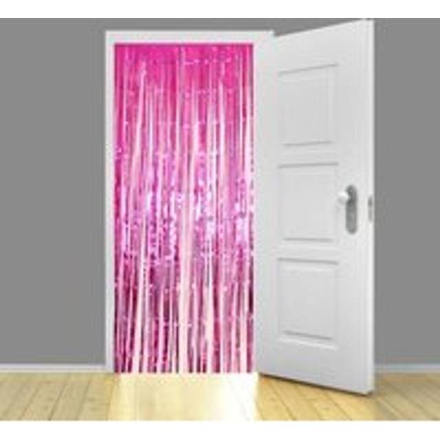Baby Pink Foil Door Curtain - For Celebrations