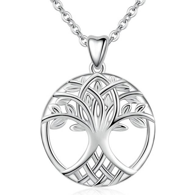 Eudora livets träd halsband 925 sterling silver keltisk knut träd hänge kvinnor smycken hitta bra för vän cyd 52 - silver--