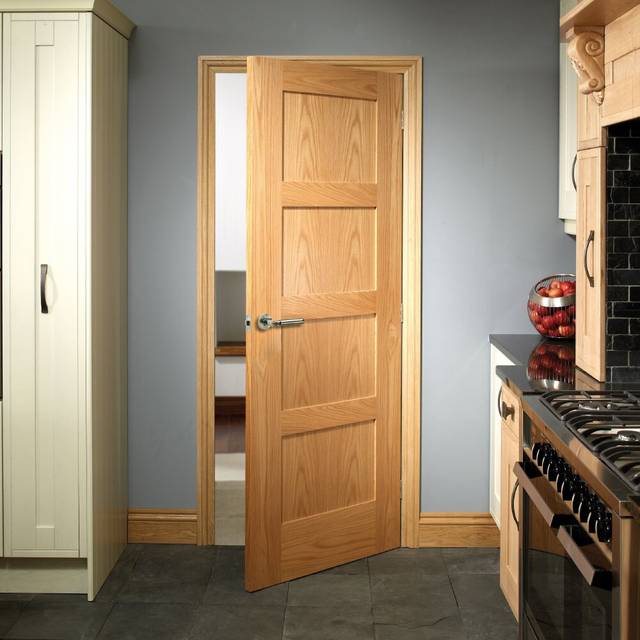 XL Joinery Internal Oak Shaker 4 Panel Door (Size: 1981 x 686mm, Thickness: 44mm, Fire Door: Yes)