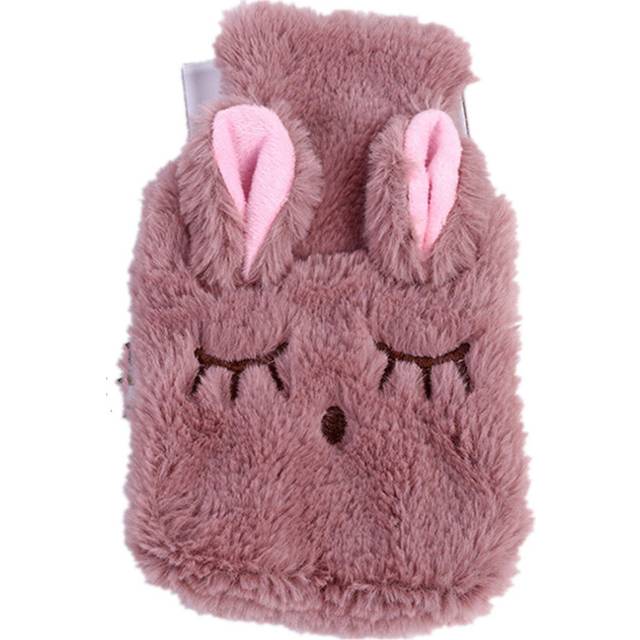 2PCS  Cute Hot water bottle with Knitted Soft Cozy Cover Winter Warm Heater Reusable Hand Warmer Stress Pain Relief Hot Water Bag