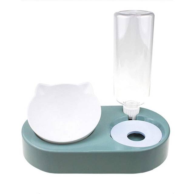 Anti Vomiting Bowl for Cat Water Dispenser Dry Food for Cat Dog Automatic Feeders and Drinkers for Cats Dog Toy Green