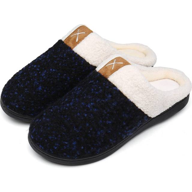 UBFEN Womens Mens Slippers Memory Foam Comfort Fuzzy Plush Lining Slip