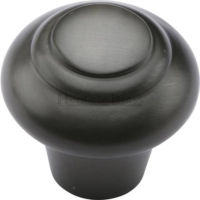 Heritage Cabinet Knob Round Bead Design - Satin Chrome (3.2cm H x 3.8cm W x 3.8cm D)