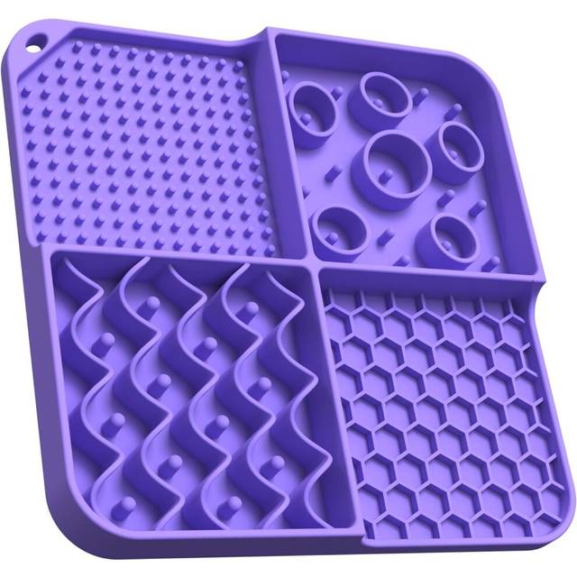 Dog and Cat Lick Pad, Slow Feeder Bowl Lick Pad with Suction Cup Heavy Duty Puzzle, Peanut Butter Lick Pad for Dog Anxiety Relief Cat Boredom