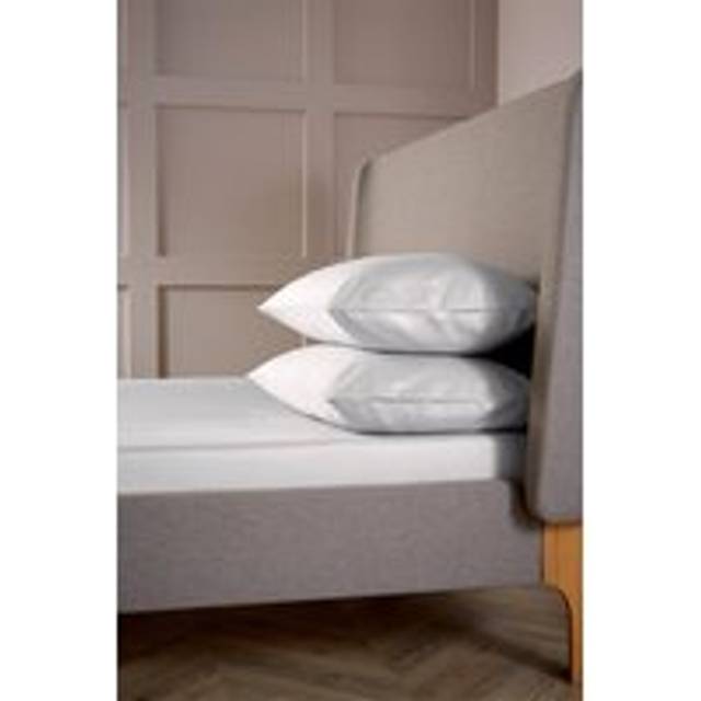 400TC Luxury Cotton Sateen Plain Dye Bedding Fitted Sheets - Light Grey - Double Fitted