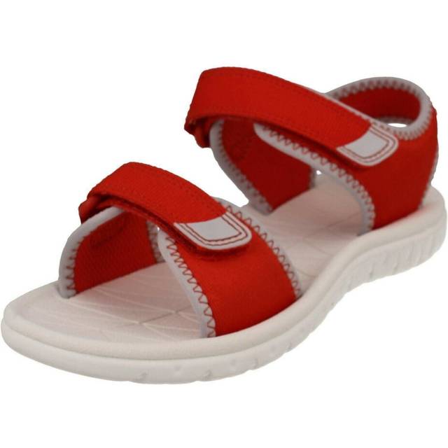 (UK 6 Infant, Orange (Red)) Childrens Boys Girls Clarks Light Weight Sandals Surfing Tide - G Fit