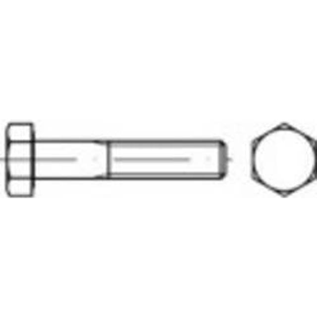 TOOLCRAFT 124585 Sexkantsskruv M16 130 mm Yttersexkant DIN 931 Stål 25 st