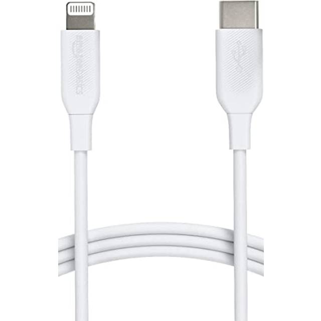 Amazon Basics USB 2.0 Type-C to Lightning Cable (MFi Certified), 0.9 m, White